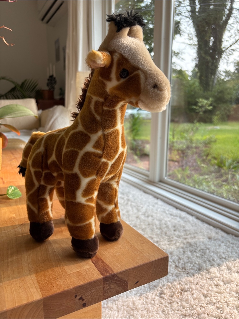 Plush Giraffe Stuffed Animal - Brown & Cream Plush Toy